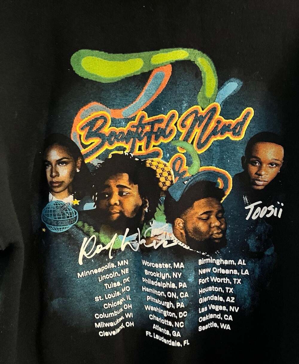 Rod Wave Beautiful Mind Tour Graphic Hoodie M - Picture 3 of 5